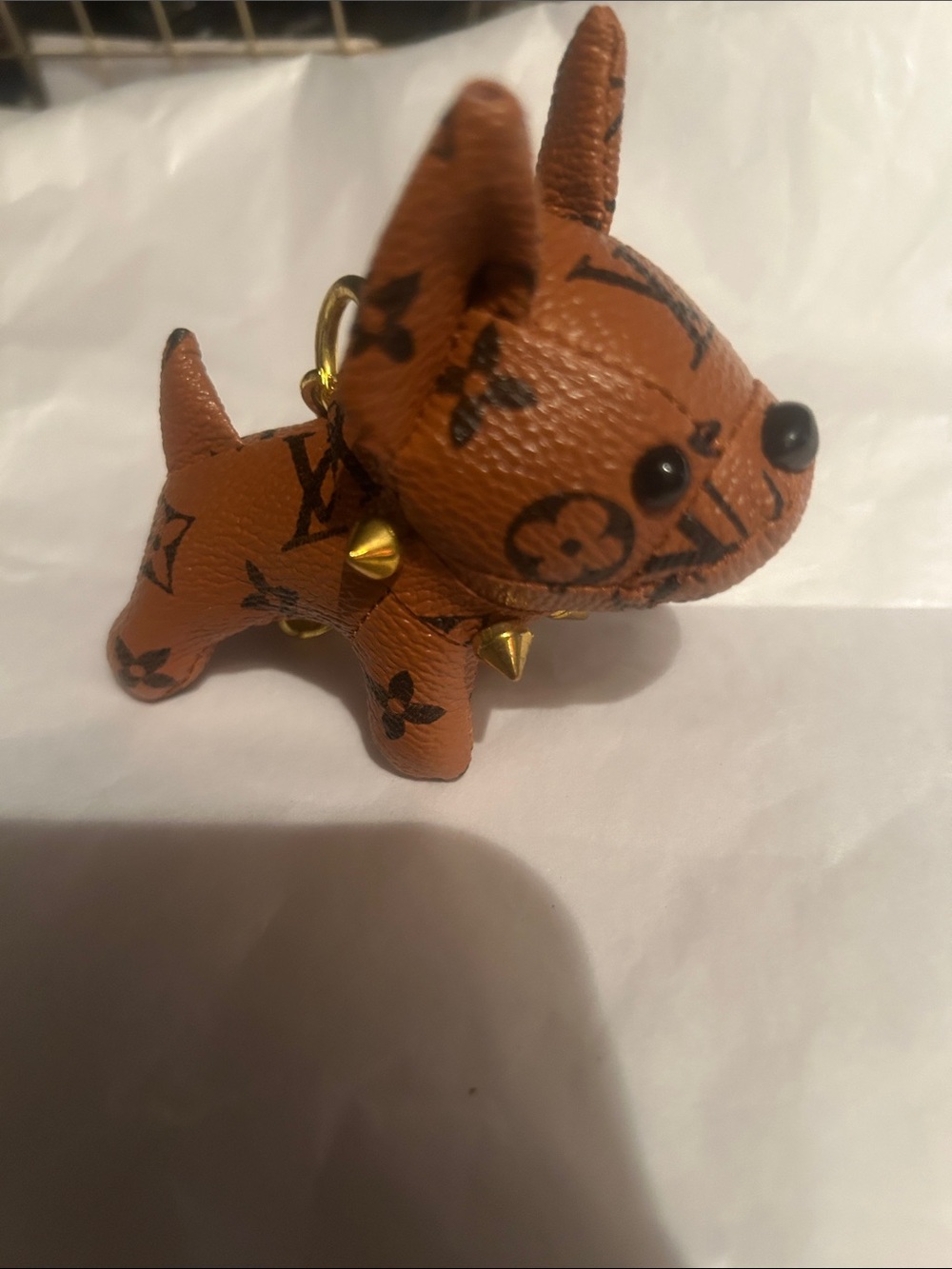 Designer-Inspired frenchie Keychain Charm